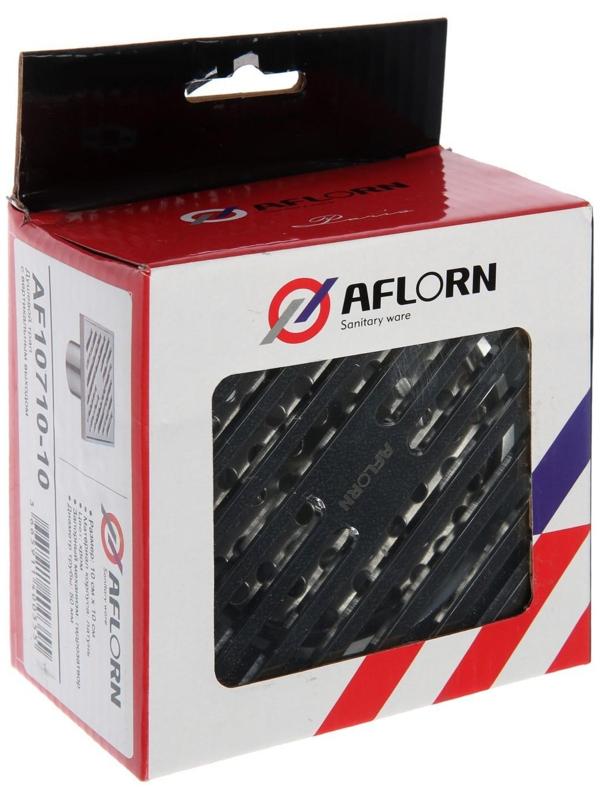 Трап AFLORN AF10710-10, d=50 мм, вертикальный, 100х100 мм, латунь, хром