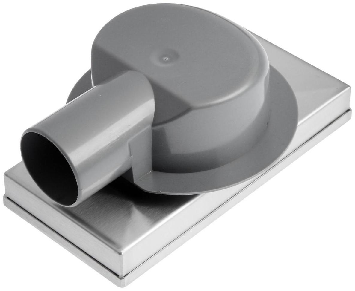 Трап AFLORN AF20410-20,d=50 мм,горизонтальный,c флaнцeм своб.вращ.360°,100х200мм,нерж.сталь