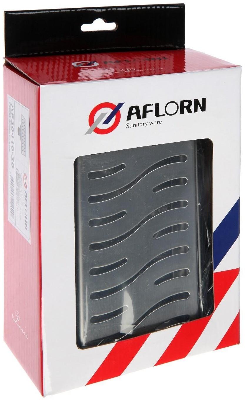 Трап AFLORN AF20410-20,d=50 мм,горизонтальный,c флaнцeм своб.вращ.360°,100х200мм,нерж.сталь