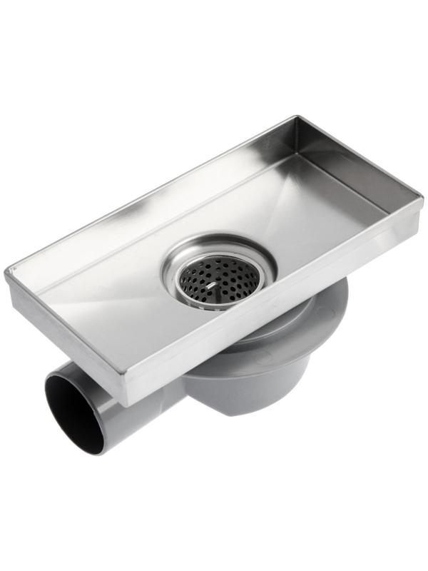 Трап AFLORN AF20410-20,d=50 мм,горизонтальный,c флaнцeм своб.вращ.360°,100х200мм,нерж.сталь