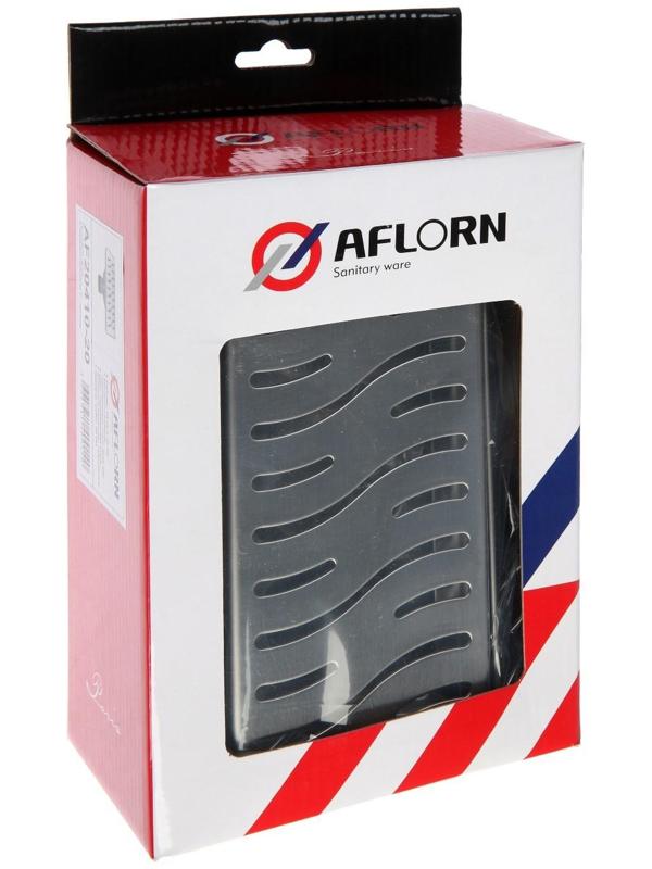 Трап AFLORN AF20410-20,d=50 мм,горизонтальный,c флaнцeм своб.вращ.360°,100х200мм,нерж.сталь