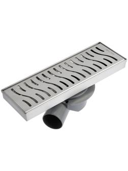 Трап AFLORN AF20410-30,d=50 мм,горизонтальный,c флaнцeм своб.вращ.360°,100х300мм,нерж.сталь