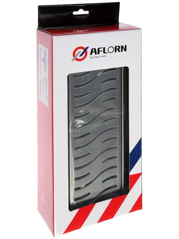 Трап AFLORN AF20410-30,d=50 мм,горизонтальный,c флaнцeм своб.вращ.360°,100х300мм,нерж.сталь