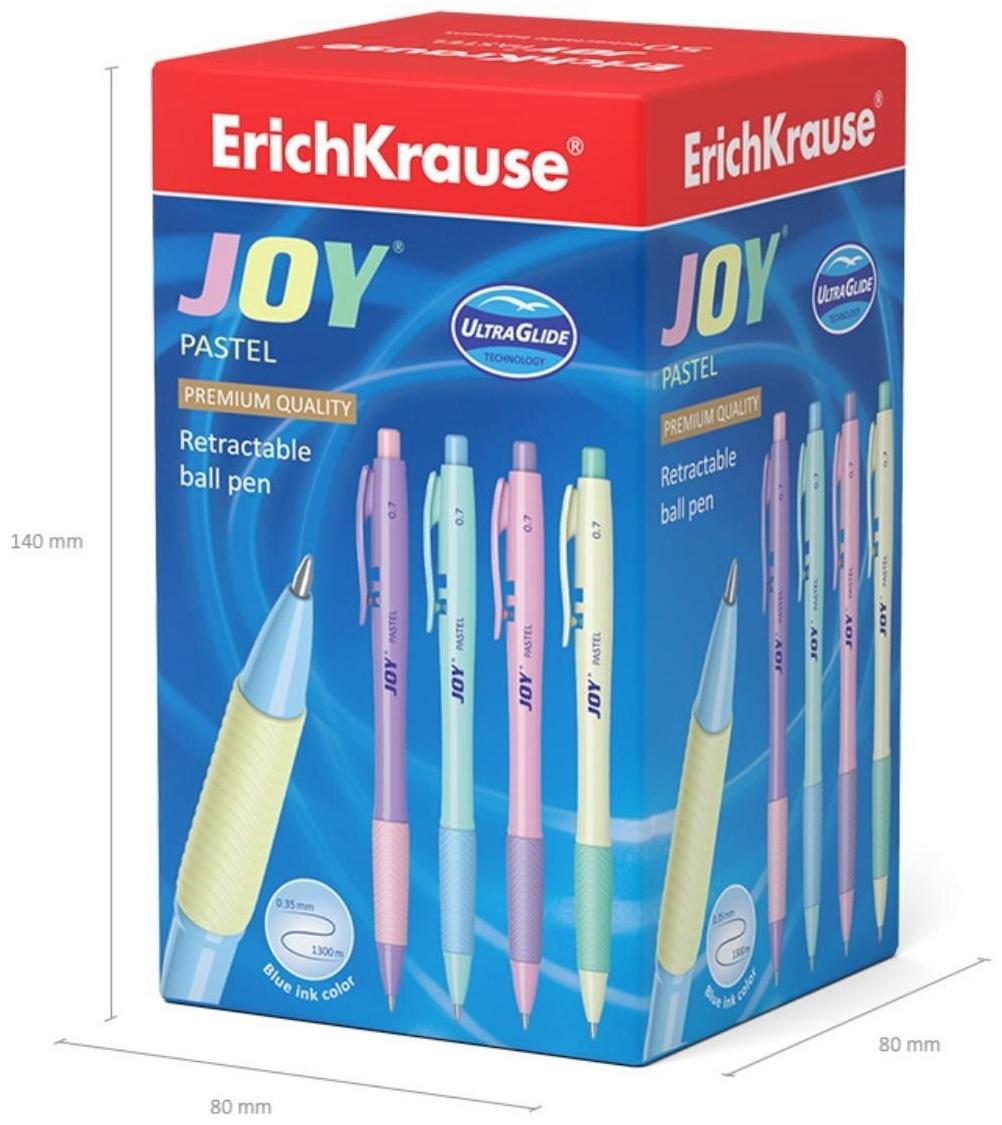 Ручка шариковая автоматическая ErichKrause JOY Pastel, 