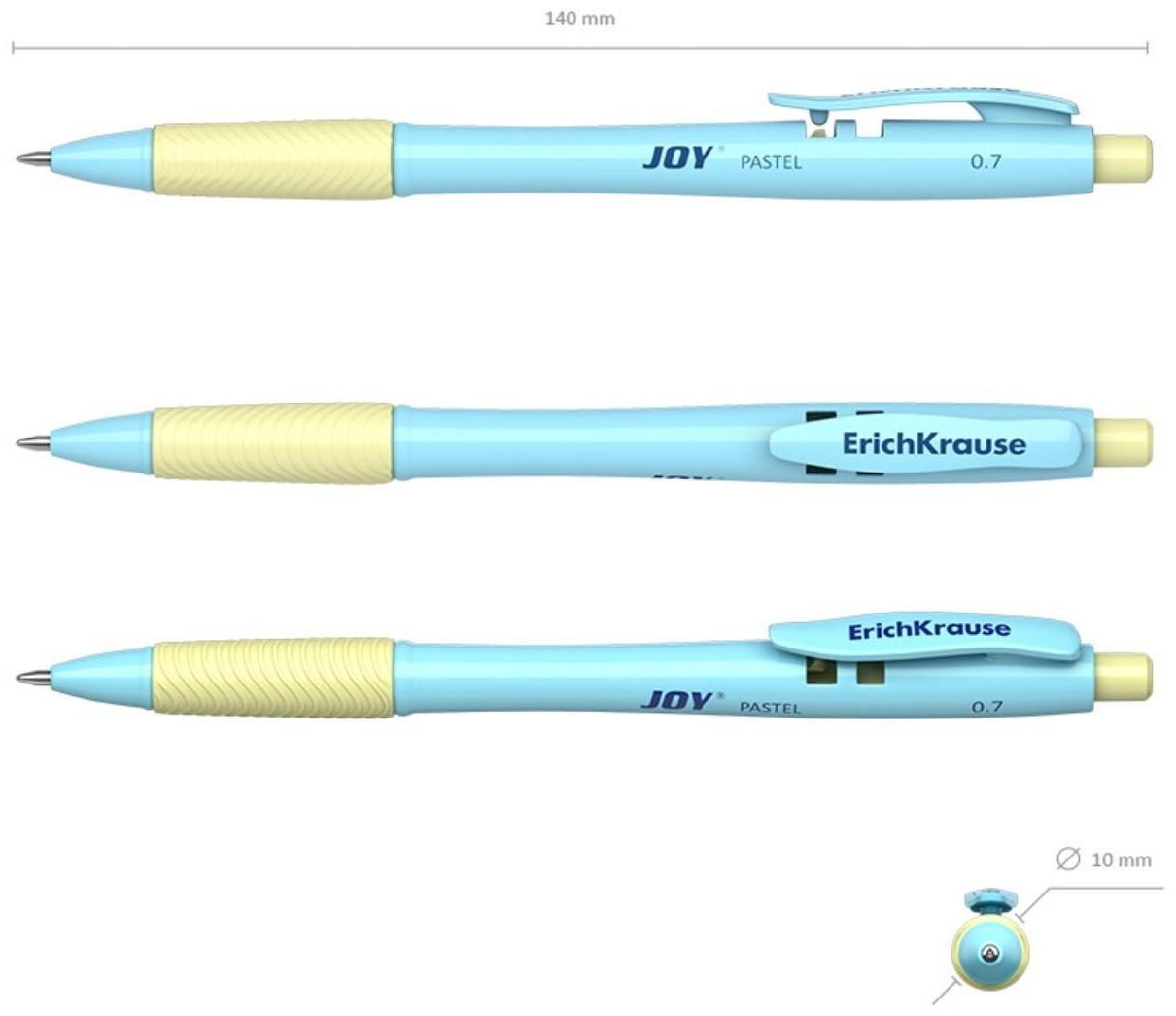 Ручка шариковая автоматическая ErichKrause JOY Pastel, 