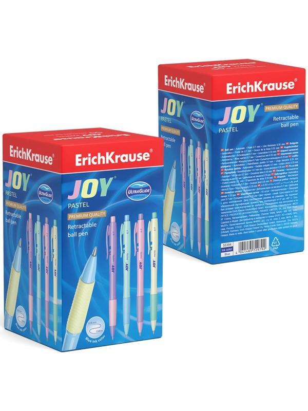 Ручка шариковая автоматическая ErichKrause JOY Pastel, 