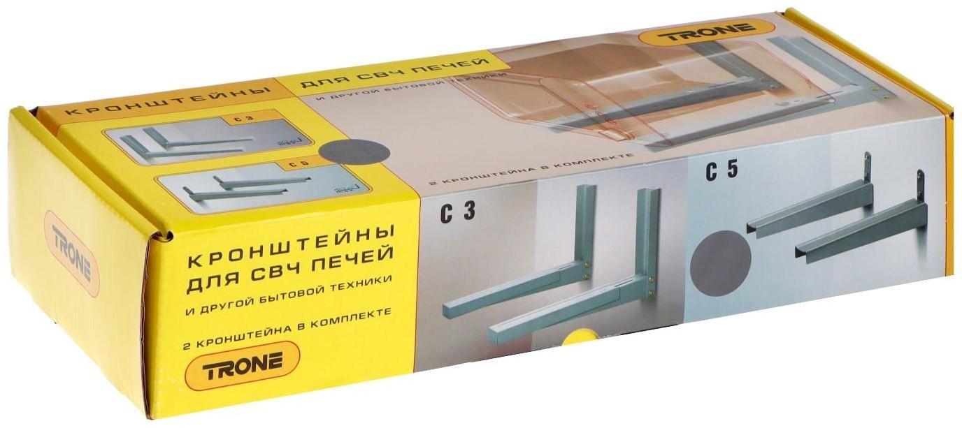 Кронштейн Trone С 5, для микроволновой печи, фиксированный, до 40 кг, 305 мм, металлик