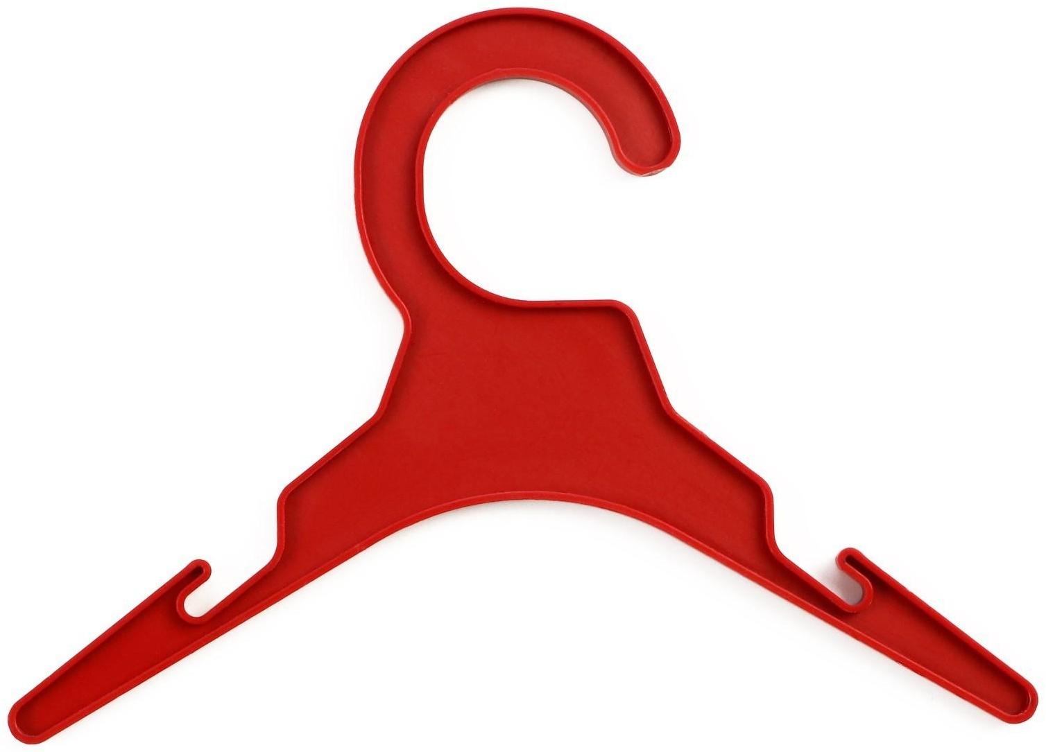 Вешалка для  одежды, 19 х 14 х 0,4 см, красная