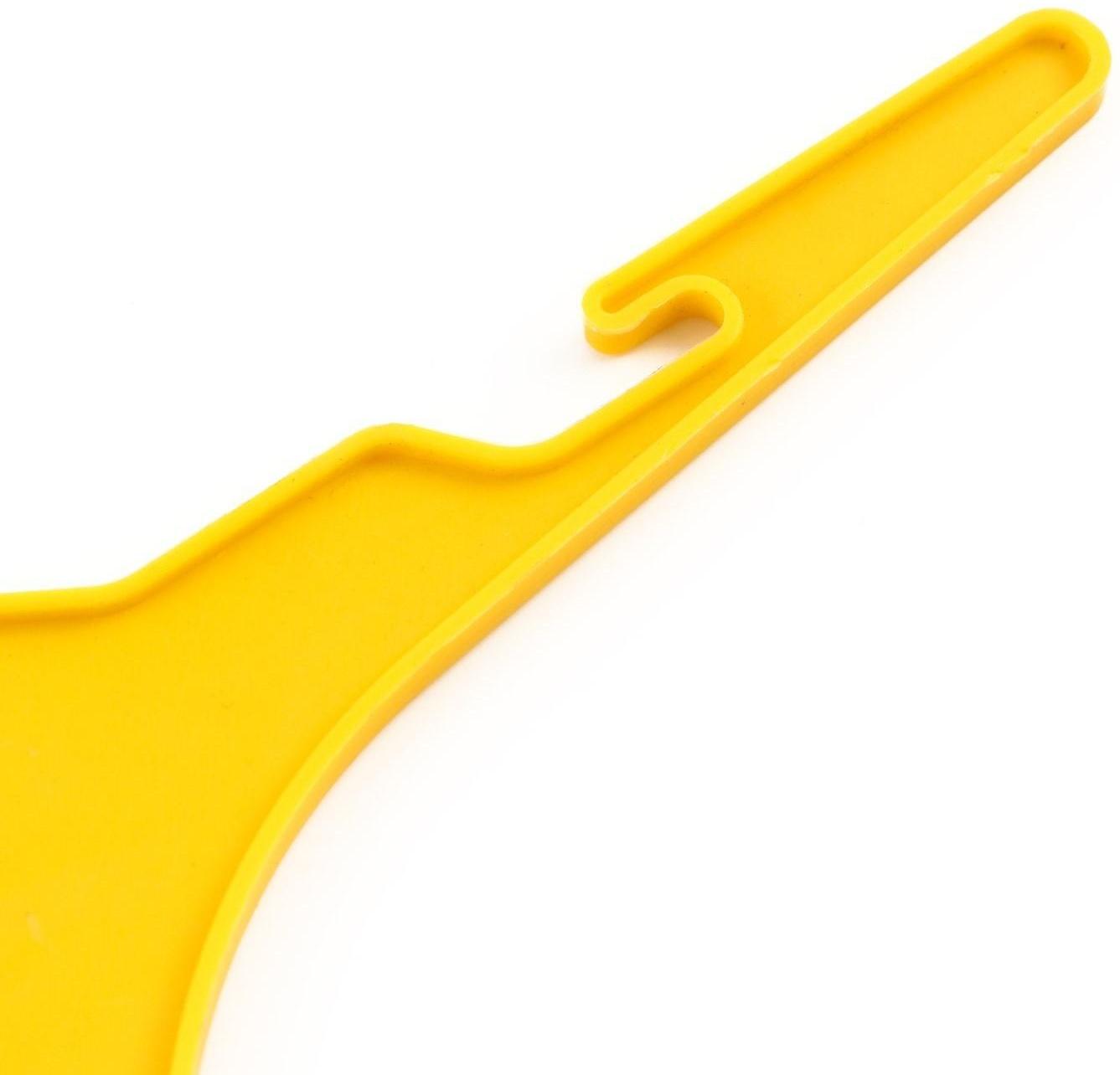 Вешалка для  одежды, 19 х 14 х 0,4 см, желтая