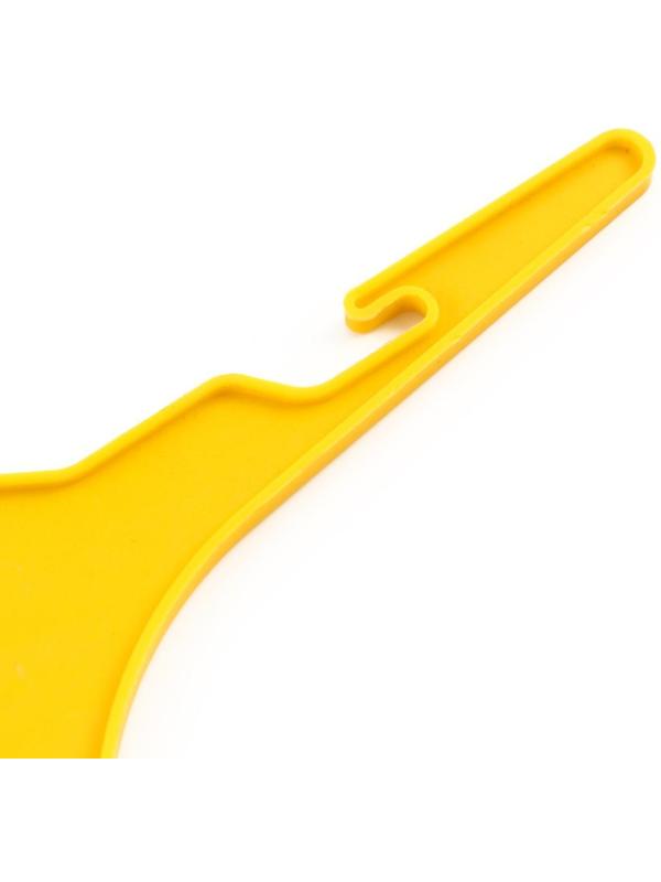 Вешалка для  одежды, 19 х 14 х 0,4 см, желтая