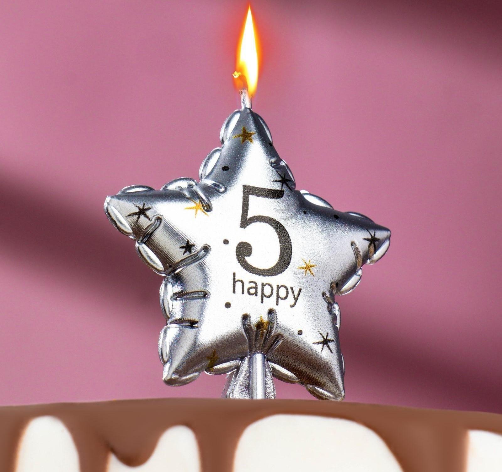 Свеча в торт на шпажке 