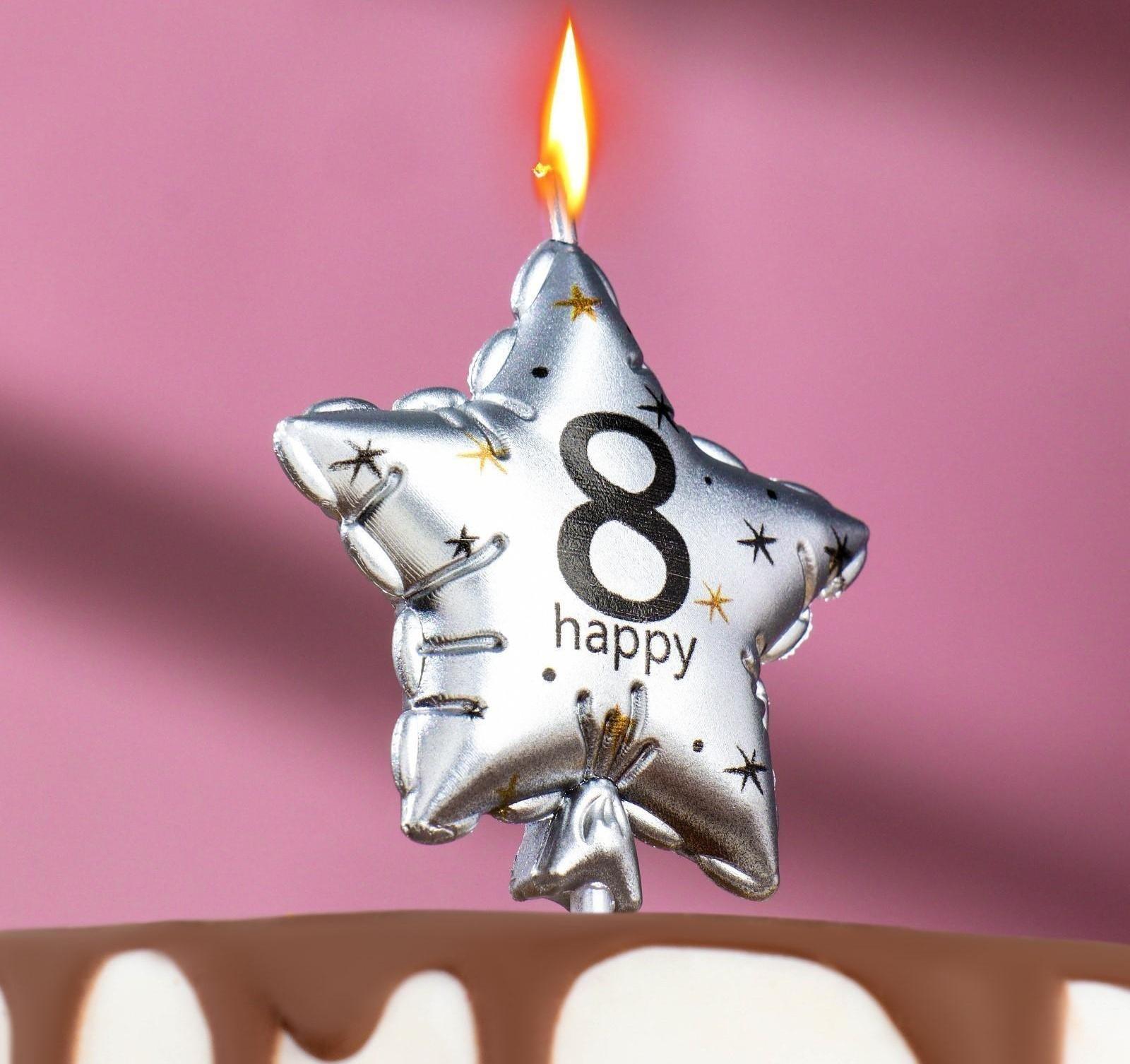 Свеча в торт на шпажке 