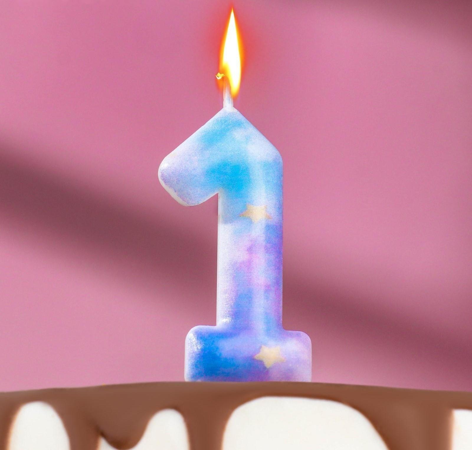 Свеча в торт на шпажке 