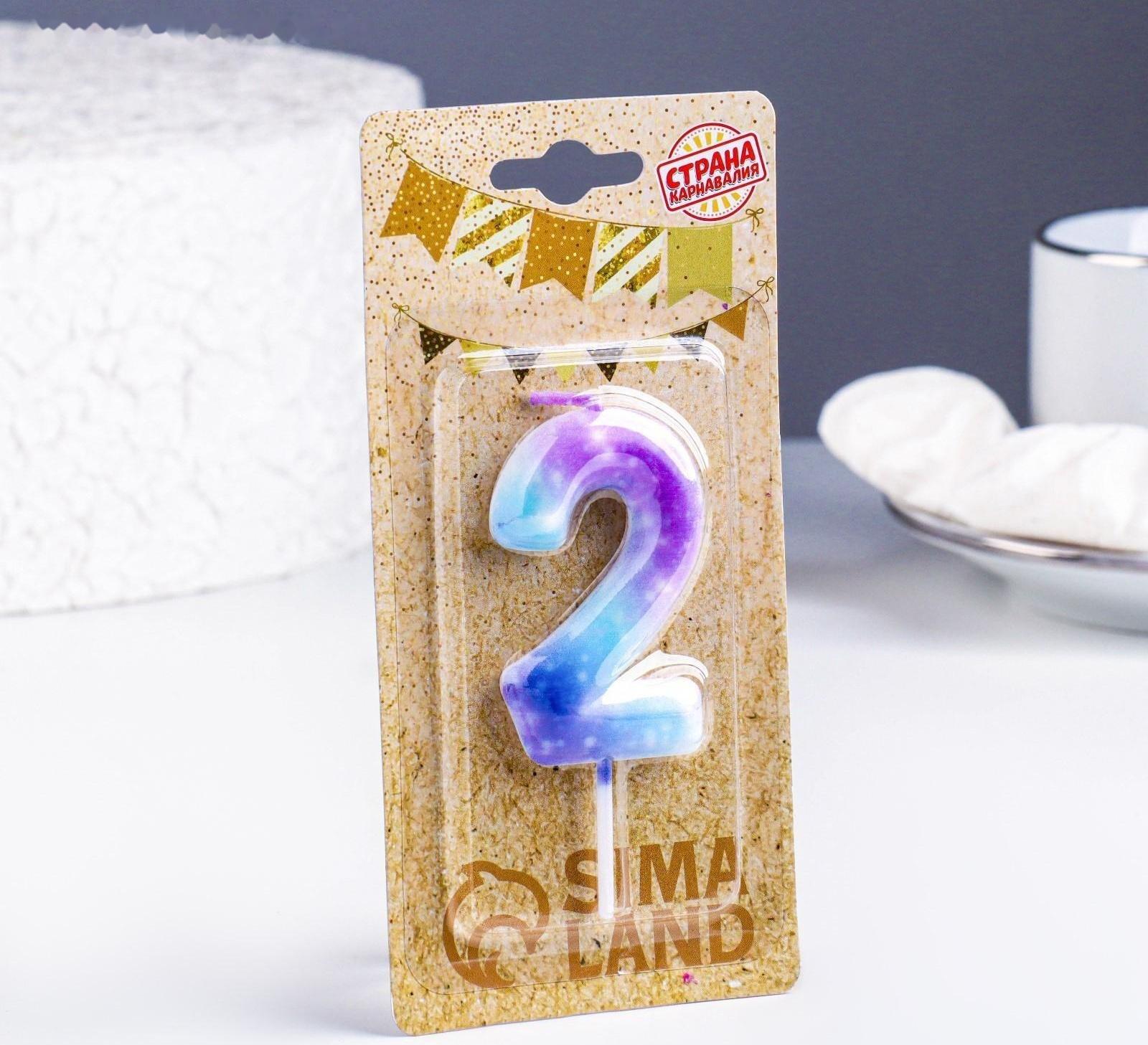 Свеча в торт на шпажке 