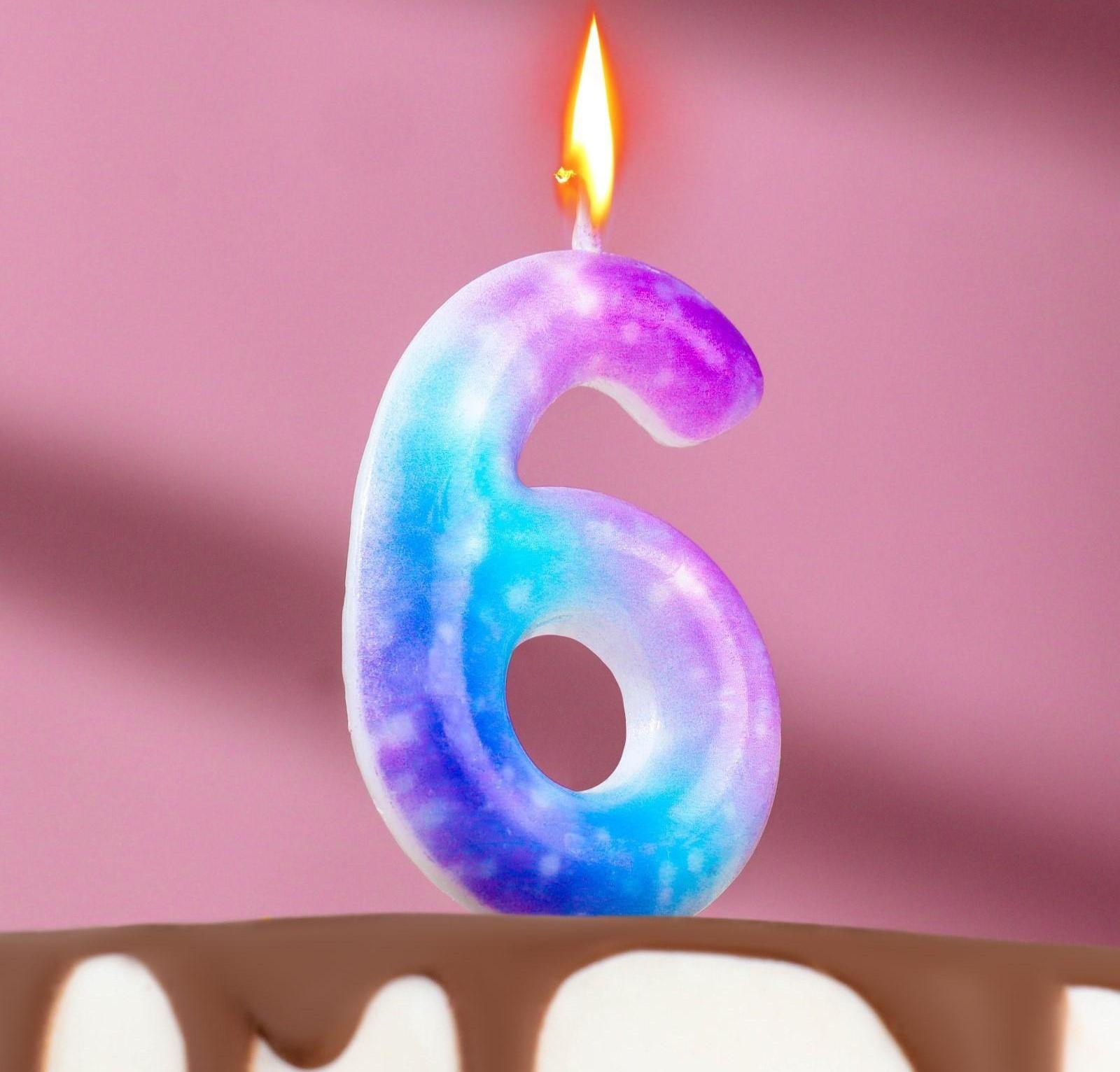 Свеча в торт на шпажке 