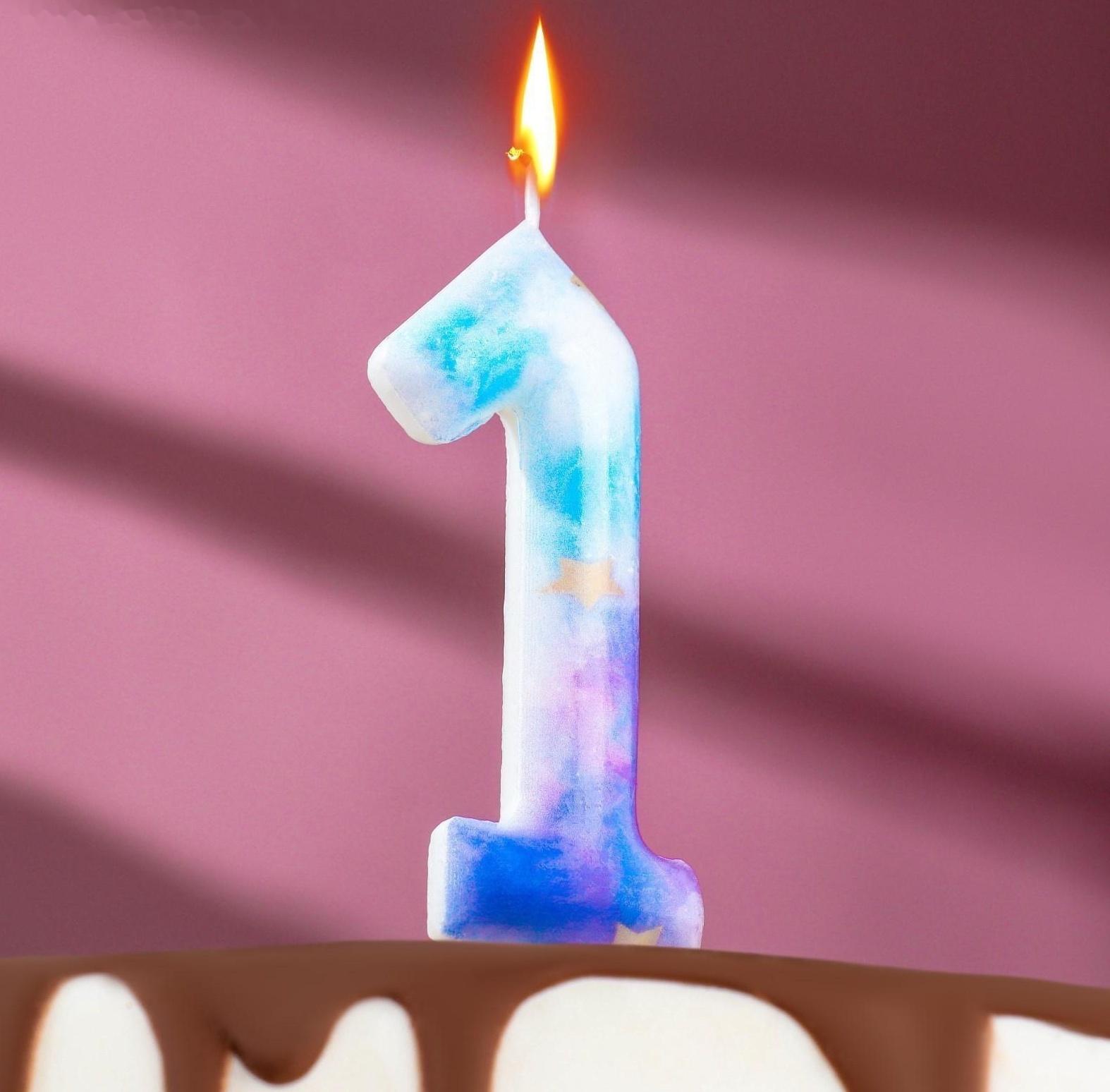 Свеча в торт на шпажке 