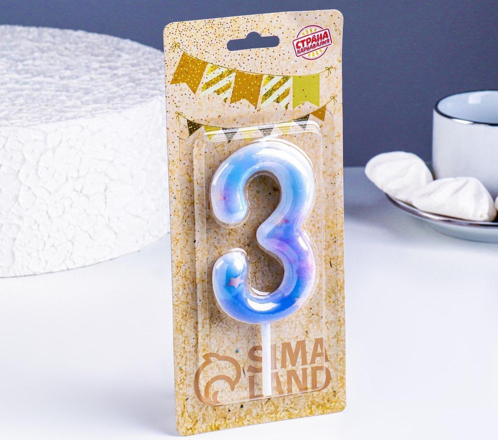 Свеча в торт на шпажке 