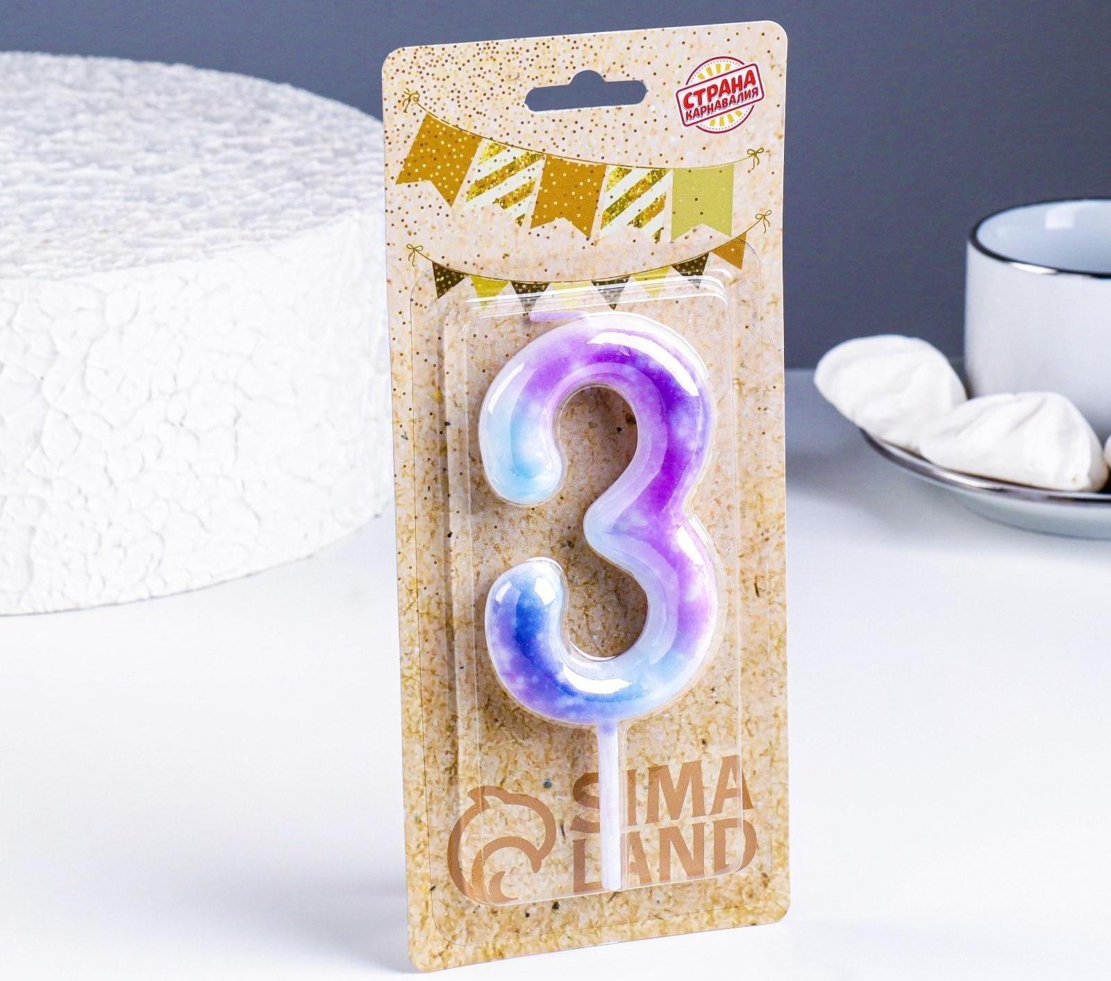 Свеча в торт на шпажке 