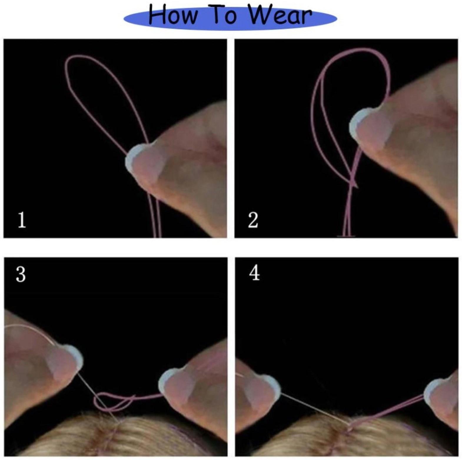 Нити для волос, блестящие, 90 см, цвет МИКС