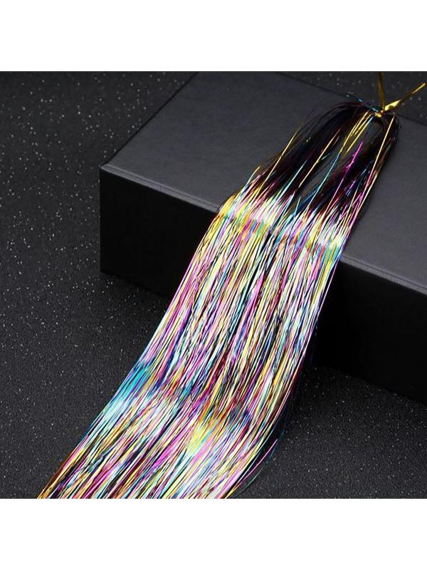 Нити для волос, блестящие, 90 см, цвет МИКС