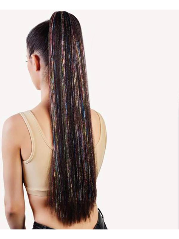 Нити для волос, блестящие, 90 см, цвет МИКС