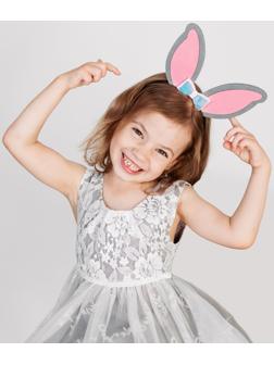 Карнавальный ободок-ушки зайчика «Блестящая»