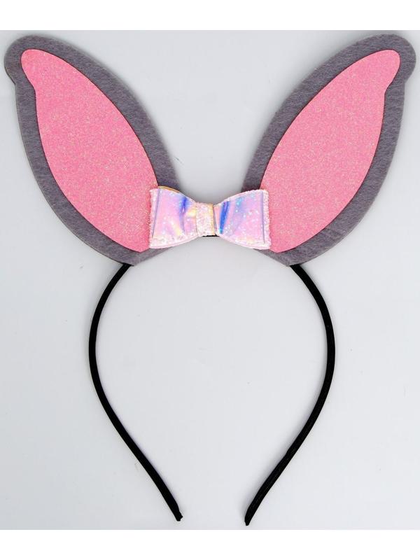 Карнавальный ободок-ушки зайчика «Блестящая»