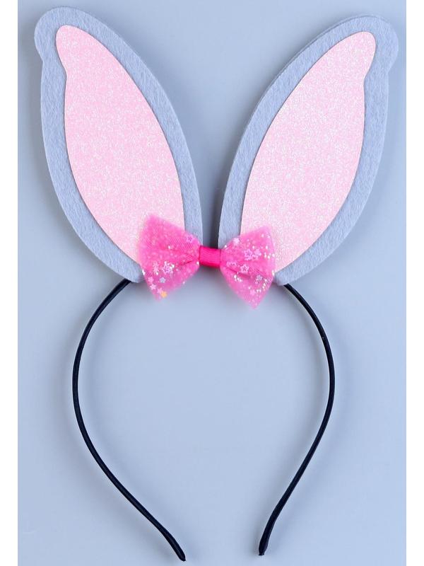 Карнавальный ободок-ушки зайчика «Блестящая»