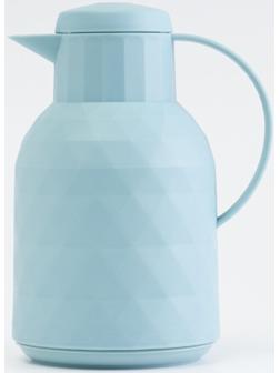 Термос-кофейник 1 л, сохраняет тепло 24 ч, стеклянная колба, бирюзовый