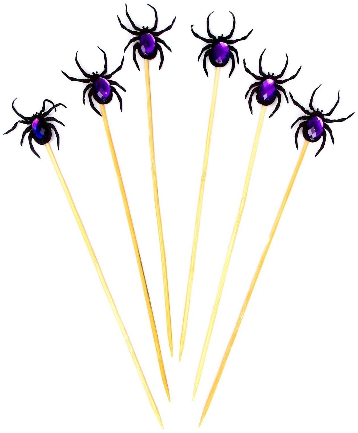 Шпажки «Паук» набор 6 шт., МИКС