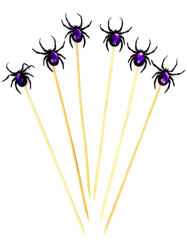 Шпажки «Паук» набор 6 шт., МИКС