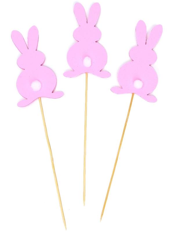 Топпер «Зайка», набор, 3 шт, цвета МИКС