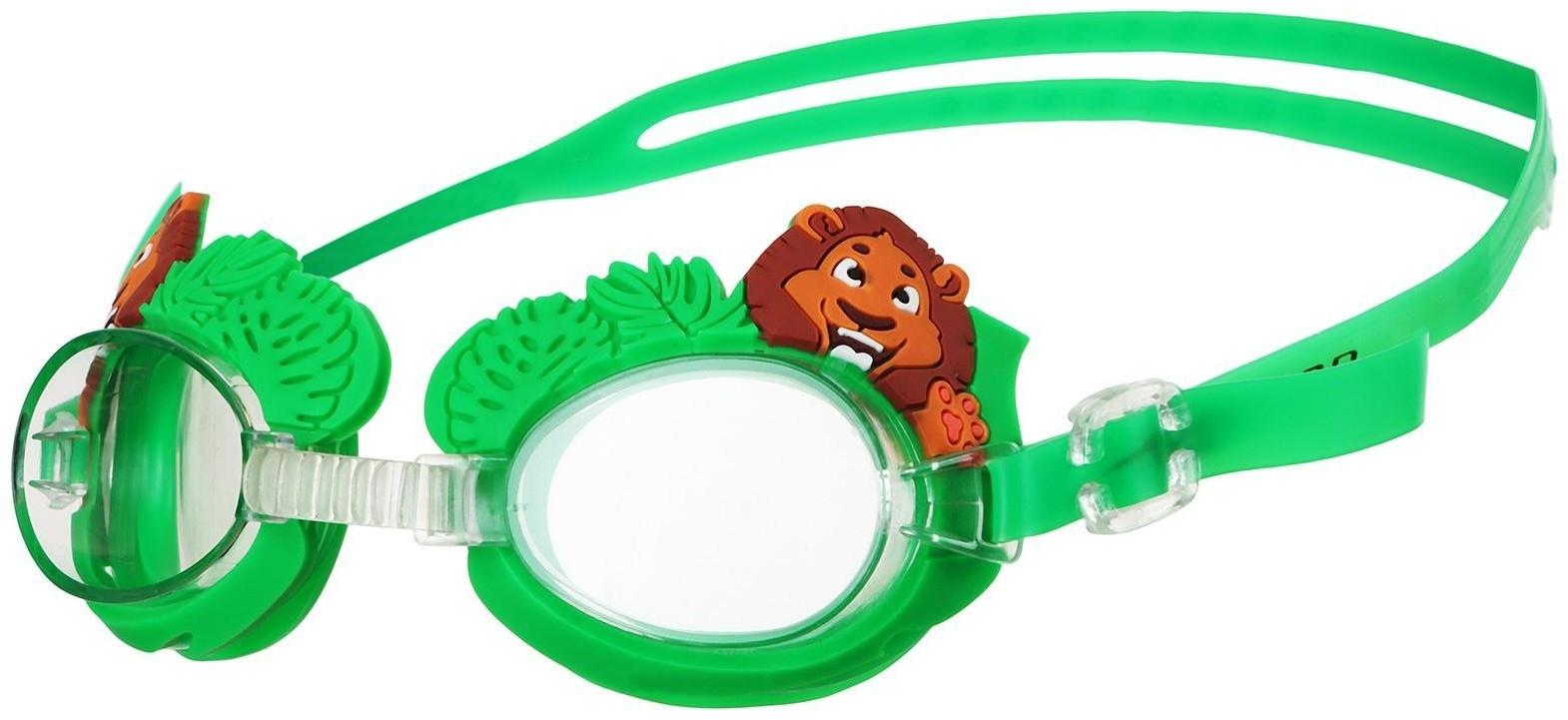Набор для плавания детский ONLYTOP Swim «Зверята»: очки+шапочка, обхват 46-52