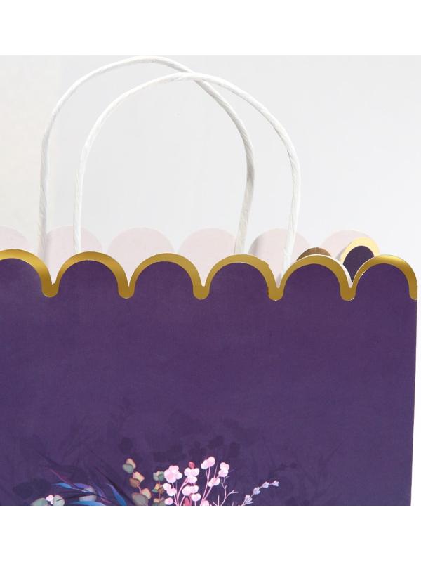 Пакет подарочный крафтовый «Enjoy», 23 × 30 × 12 см