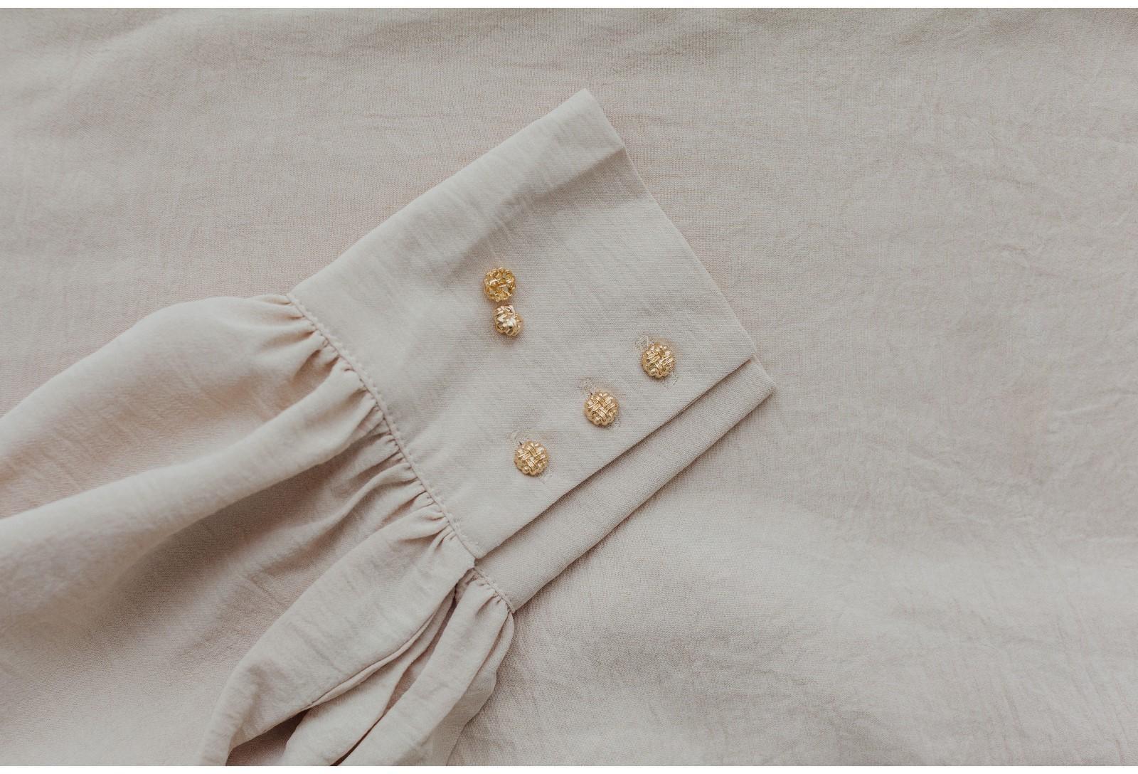 Набор металлических пуговиц на ножке, d = 11 мм, 5 шт, цвет золотой