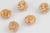 Набор металлических пуговиц на ножке, d = 11 мм, 5 шт, цвет золотой