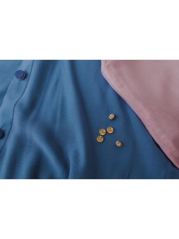 Набор металлических пуговиц на ножке, d = 11 мм, 5 шт, цвет золотой