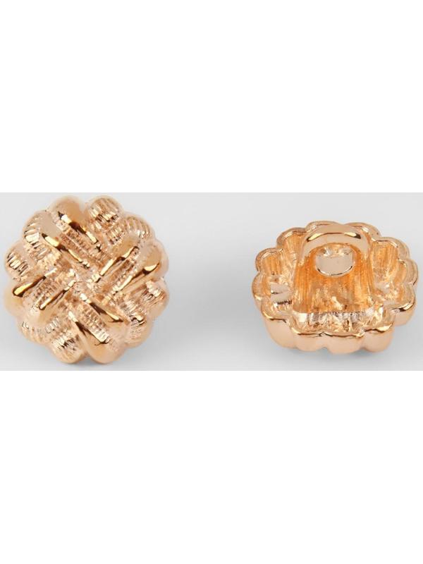 Набор металлических пуговиц на ножке, d = 11 мм, 5 шт, цвет золотой