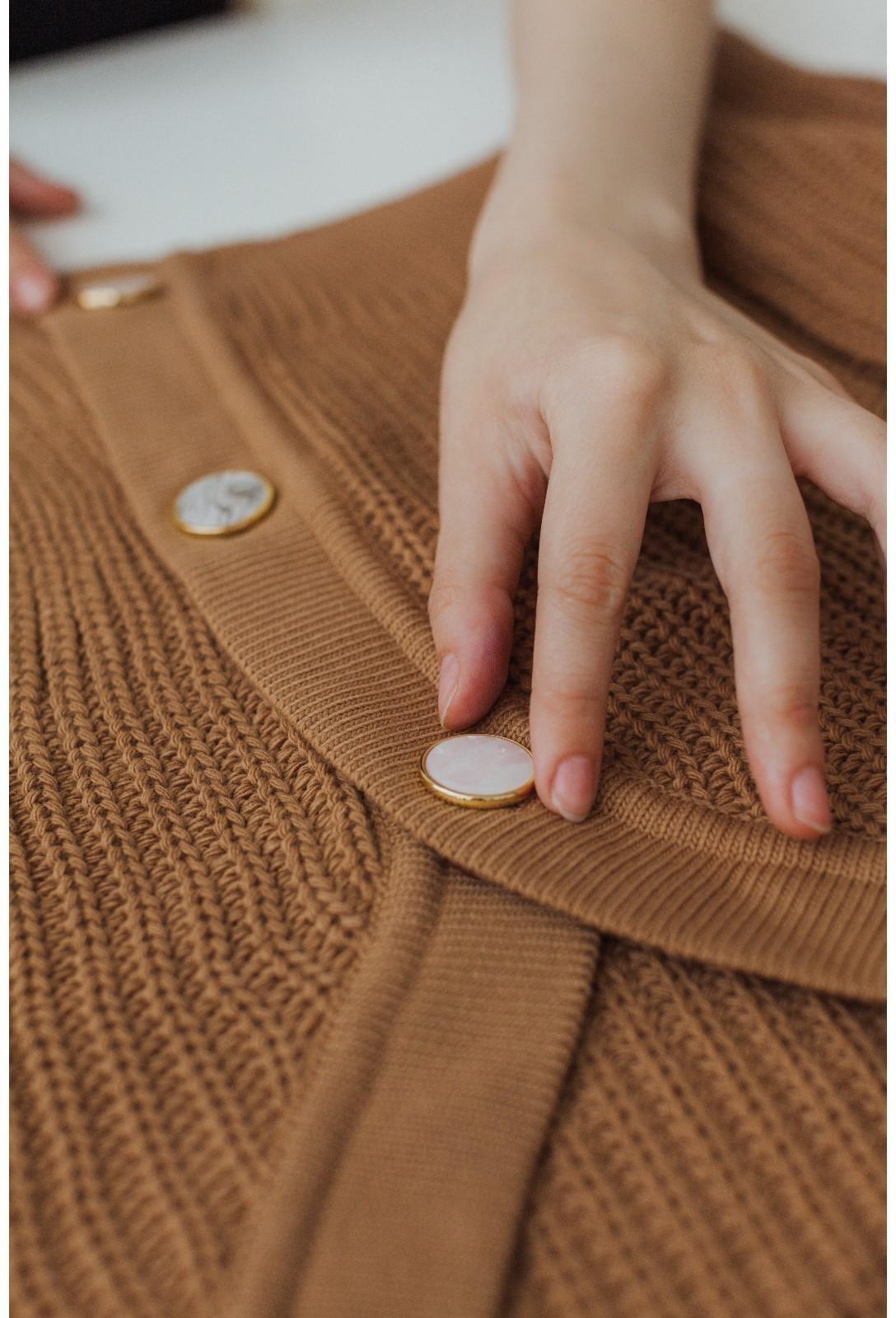 Набор металлических пуговиц на ножке, d = 25 мм, 2 шт, цвет золотой/розовый кварц