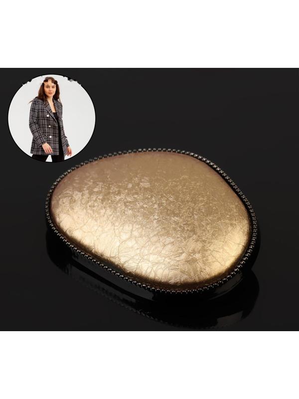 Пуговица металлическая на ножке, декоративная, 30 × 42 мм, цвет золотой