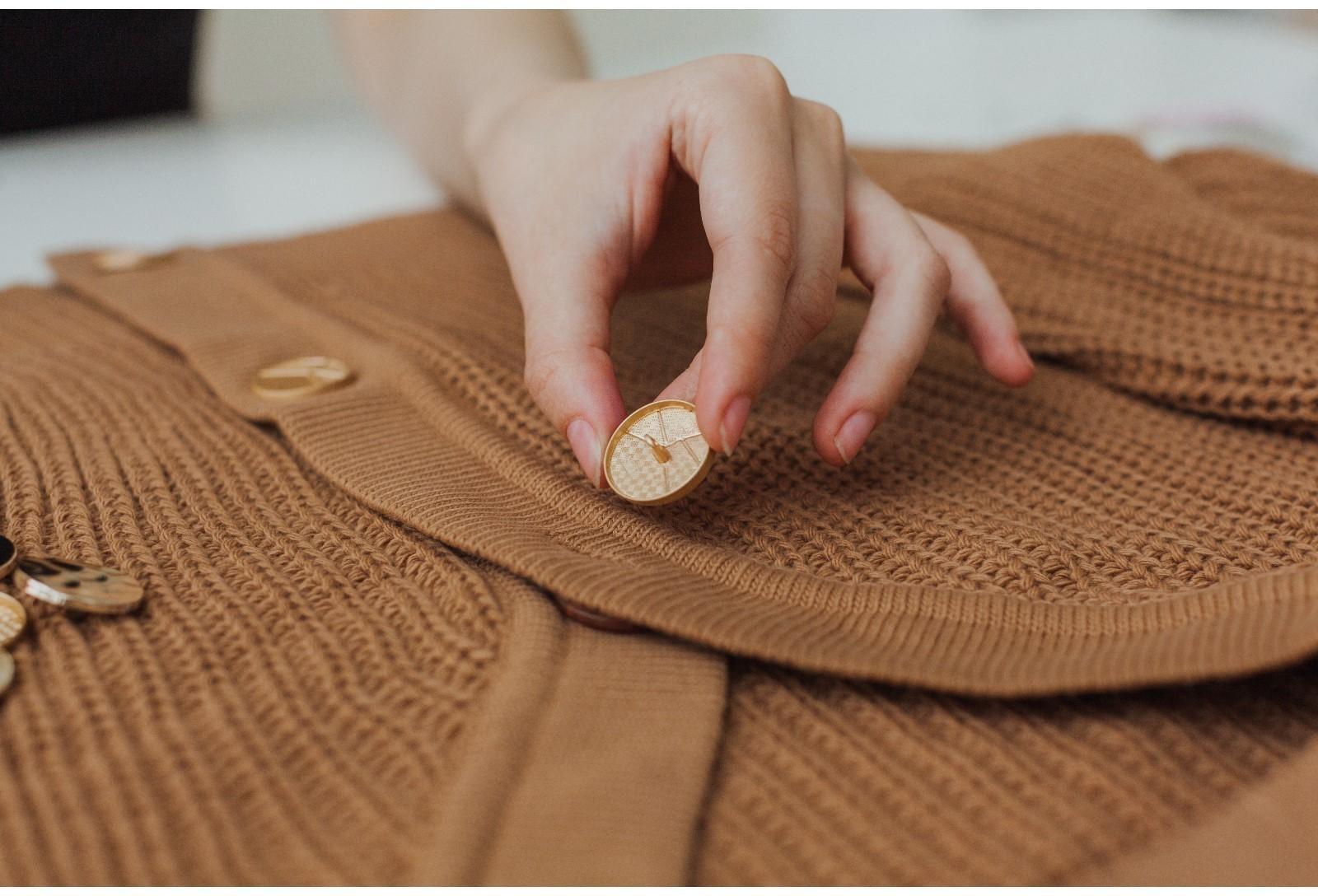 Набор металлических пуговиц на ножке «Геометрия», d = 25 мм, 5 шт, цвет золотой