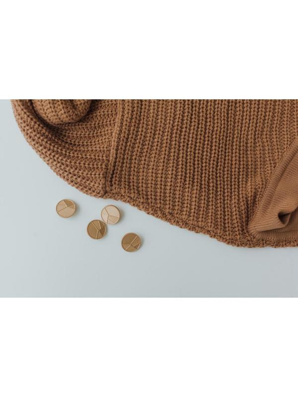 Набор металлических пуговиц на ножке «Геометрия», d = 25 мм, 5 шт, цвет золотой