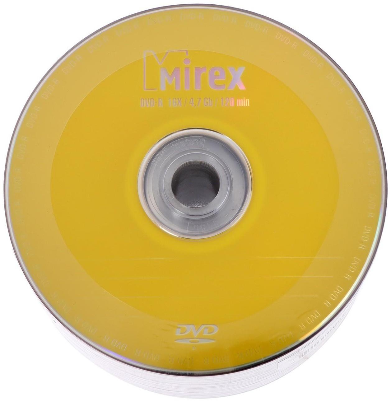 Диск DVD-R Mirex 50, 16х, 4.7 Гб, 1 шт