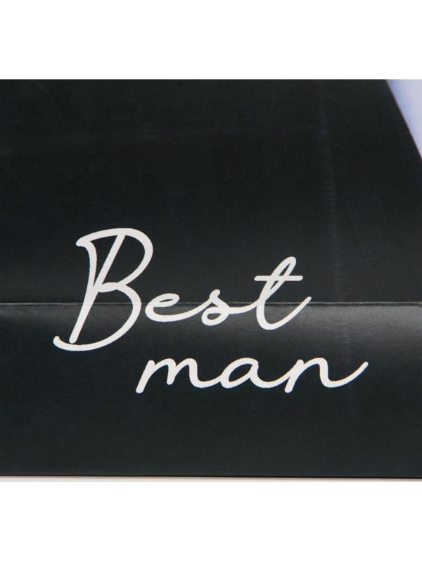 Пакет подарочный «Лучший мужчина», 30 × 20 × 10 см