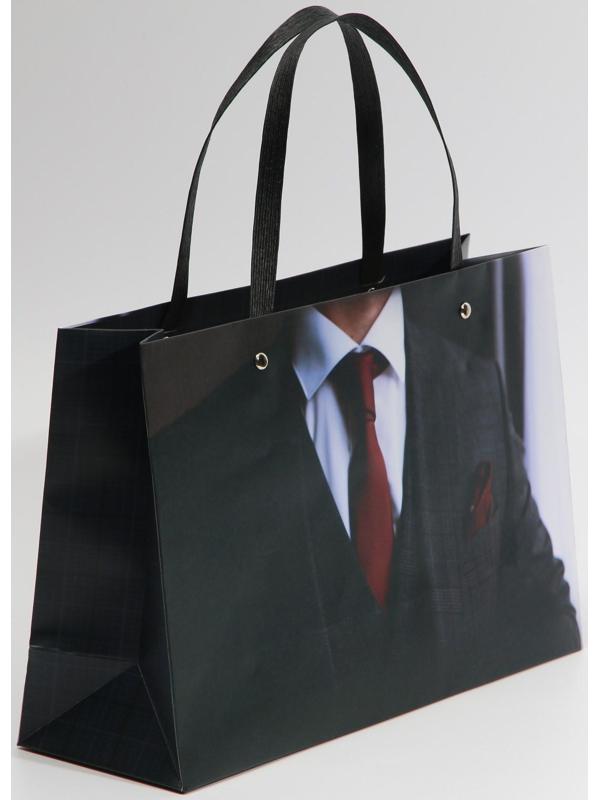 Пакет подарочный «Лучший мужчина», 30 × 20 × 10 см