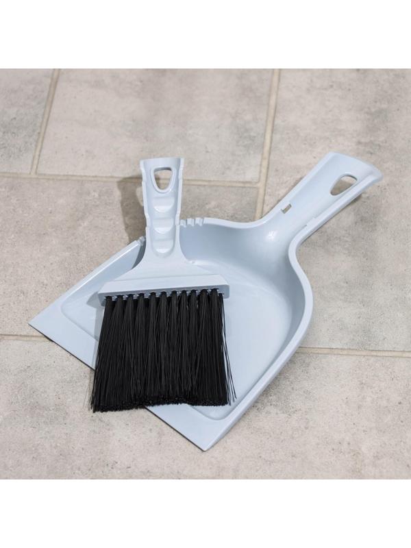 Щётка-смётка с совком Etna, цвет серый