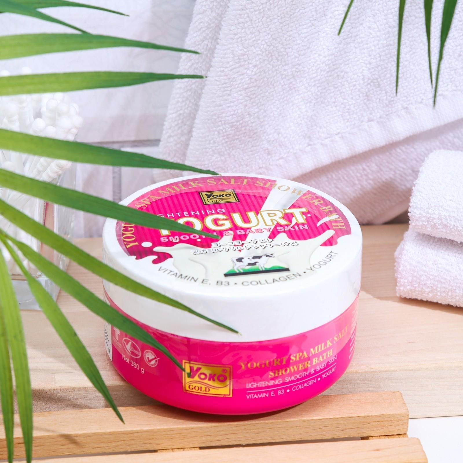 Скраб для тела солевой Yoko с йогуртом и молоком, 380 г