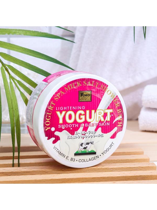 Скраб для тела солевой Yoko с йогуртом и молоком, 380 г