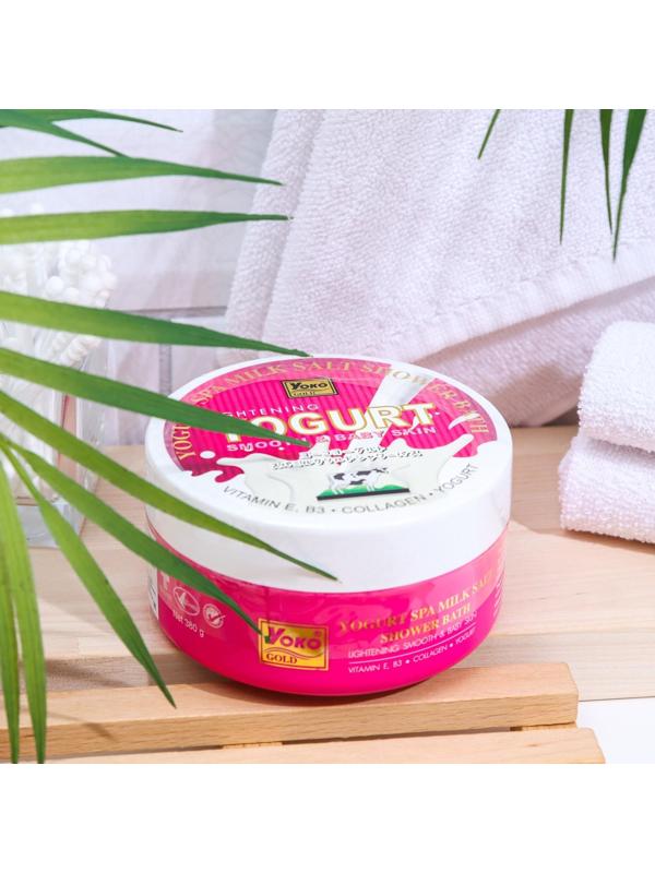Скраб для тела солевой Yoko с йогуртом и молоком, 380 г
