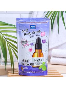Скраб для тела солевой Yoko с гиалуроновой кислотой, 350 г